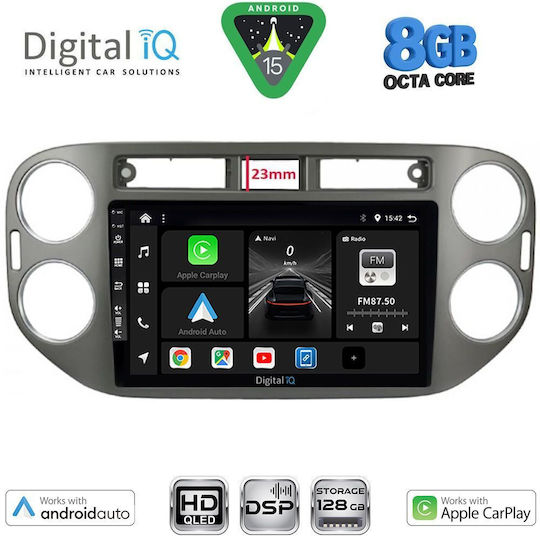 Digital IQ Ηχοσύστημα Αυτοκινήτου για Volkswagen Tiguan 2011-2016 (Bluetooth/USB/WiFi/GPS/Apple-Carplay/Android-Auto) με Οθόνη Αφής 9"