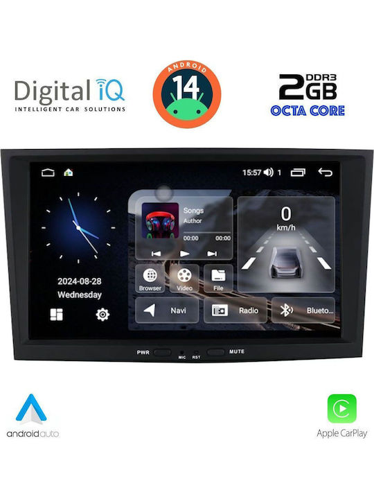 Digital IQ Auto-Audiosystem für Opel Corsa / Meriva / Tigra / Vectra 2004-2014 (Bluetooth/USB/AUX/WiFi/GPS/Apple-Carplay/Android-Auto) mit Touchscreen 8"