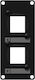 Caymon Casy107/b Casy Montageschiene 2 Keystone Adapter 1-Modul Schwarze Version