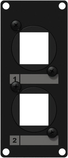 Caymon Casy107/b Casy Montageschiene 2 Keystone Adapter 1-Modul Schwarze Version