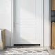 vidaXL Rod Draft Stopper Door with Brush in White Color 1mx5.5cm