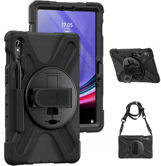 Strado Back Cover Ανθεκτική Μαύρη (Galaxy Tab S9, Galaxy Tab S9 FE)