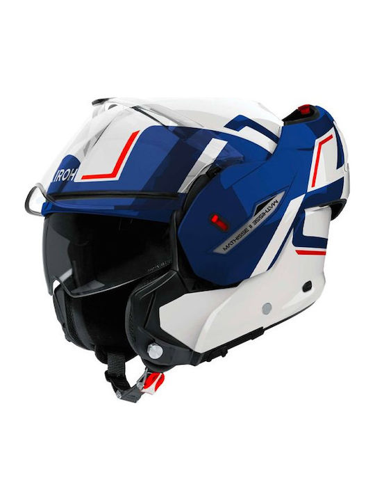 Airoh Mathisse II Genius Blue/Red Gloss Motorcy...