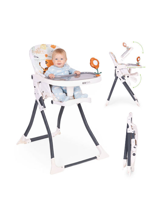 Ecotoys Klappbarer Baby Hochstuhl Weiß