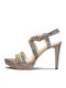 Stoff Sandalen Gelb