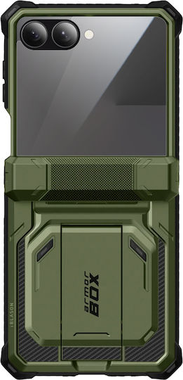 I-blason Case Galaxy Z Flip 7 Armorbox Model Tempered Glass Belt Clip Dark Green