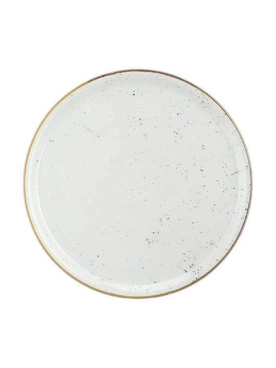 Saturnia Plate Shallow made of Porcelain with Diameter 33cm 6pcs