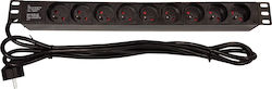 Distribution Panel 19" Lexi-net 9x230V Cable 3m 1U