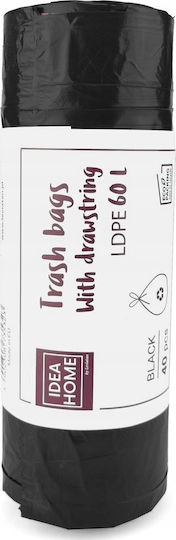 Idealgas Σακούλες Απορριμάτων Χωρητικότητας 60lt 40τμχ Μαύρες