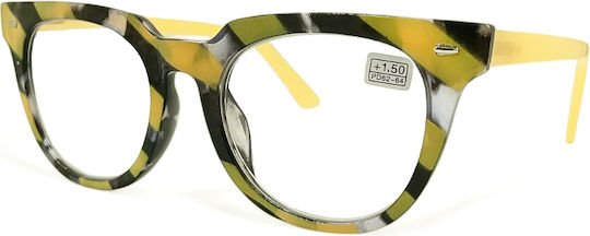 Optosquad Reading Glasses +2.50 in Yellow color OPT6525-3