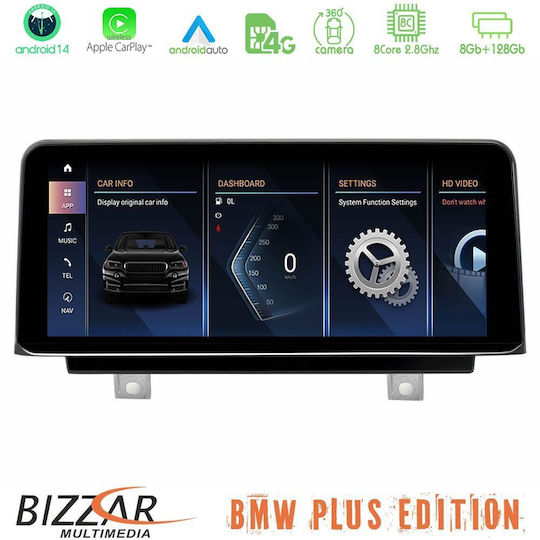 Bizzar Ηχοσύστημα Αυτοκινήτου για BMW X1 (F48) / X2 (F39) 2018-2022 (Bluetooth/USB/AUX/WiFi/GPS/Apple-Carplay/Android-Auto/CD) με Οθόνη Αφής 10.25"