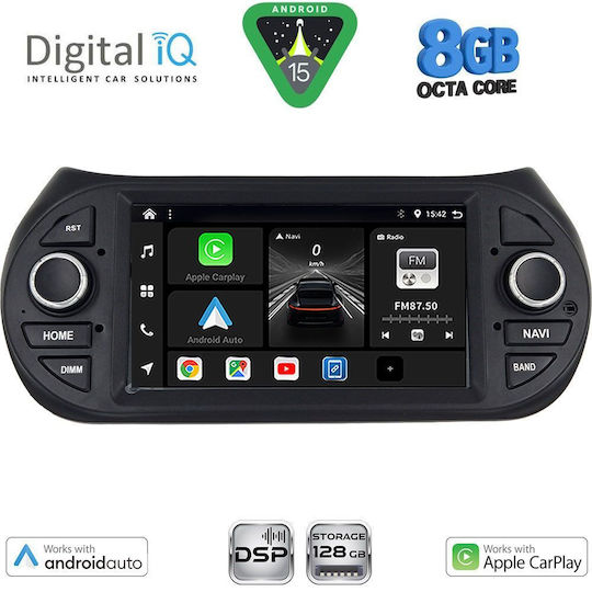 Digital IQ Car Audio System for Peugeot Bipper Citroen Nemo Lexus CT 2008 (Bluetooth/USB/WiFi/GPS/Apple-Carplay/Android-Auto) with Touch Screen 7"