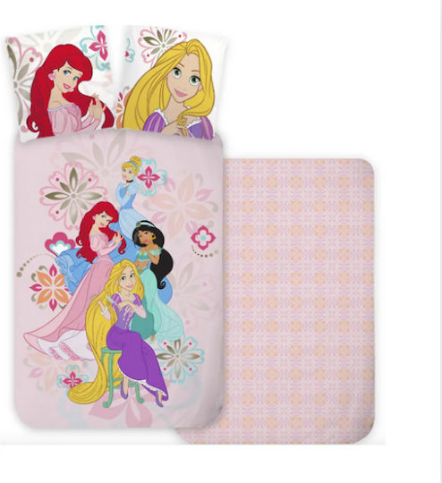 Disney Princess Kinderbettbezug Einzel Rosa 140x200cm