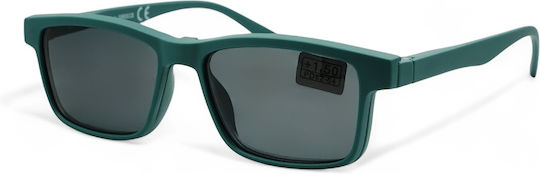 Optosquad Clip On Reading Glasses +1.00 with Magnet in Green Color OPT2025-4