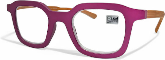 Optosquad Lesebrille +3.50 in Fuchsie Farbe OPT6025-6