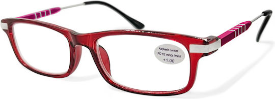 Optosquad Ochelari de citit +3.75 în culoarea Roșu 8970-1