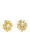 Excite-Fashion Earrings made of Silver Gold Plated with Stones & Pearls