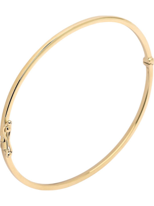 Lunaorocreations Women's Handcuff Bracelet 14K Yellow Gold 2mm Small
