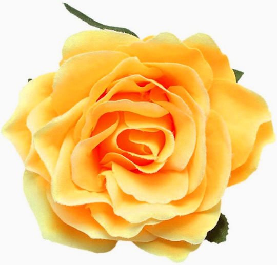 Orange Yellow Rose Flower Hair Pin Clip Polyantha