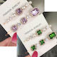 Hair Accessories Set 2 Hair Clips Green Purple Inaya