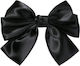 Haarspangen Clip Satin Großer Schleife 13cm Glänzendes Schwarz
