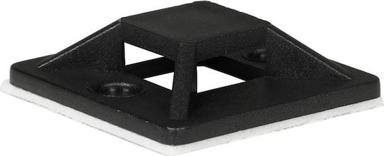 Proxtend Self-Adhesive Cable Clips 25mm x 25mm Black 50 Pieces in a Bag