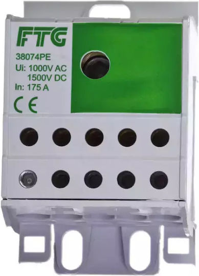 Pdb Terminal 175a Cu 120a Al Inner 1x16-70mm2 Outer 10x2.5-16mm Green Aux38074pe