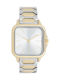 Oozoo Timepieces Ανδρικό Ρολόι 44mm Μπαταρίας με Ατσάλινο Μπρασελέ Silver/gold