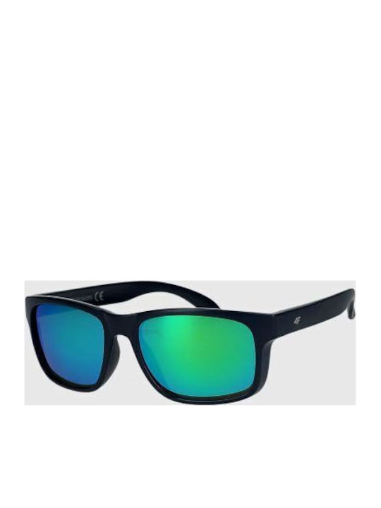 4F Unisex Sonnenbrille mit Schwarz Kunststoff G...