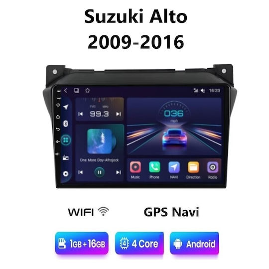 Car Audio System for Suzuki Alto 2009-2016 (Bluetooth/USB/WiFi/GPS/Apple-Carplay/Android-Auto) with Touch Screen 9"