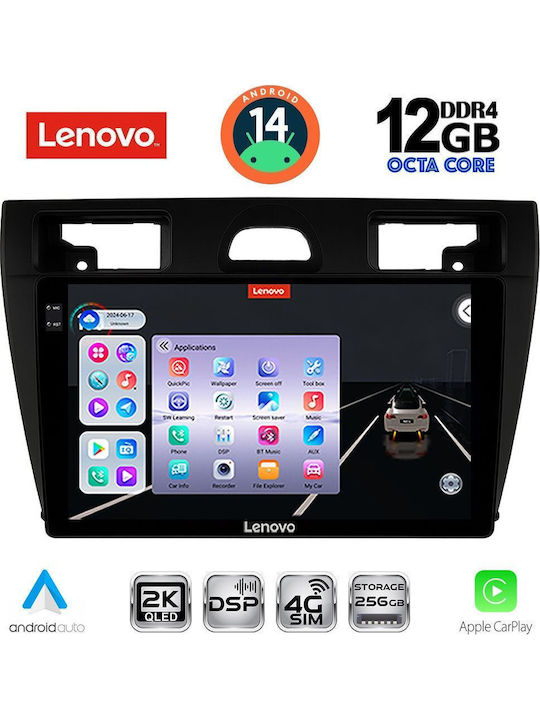 Lenovo Car Audio System for BMW X1 / X3 / X4 Ford Fiesta 2005-2008 (Bluetooth/USB/AUX/WiFi/GPS/Apple-Carplay/Android-Auto) with Touch Screen 9"