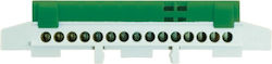 15 Track Green Rail Terminal Strip Th35 Ip20 E.4173