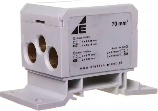 Distribution Block 2x4-70mm2 + 2x4-50mm2 + 1x4-25mm2 Gray Db6-s 48.41