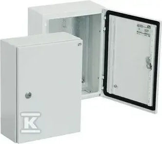 Eti-polam Wall Mounted Waterproof Cabinet Gt 40-40-20 Plate 400x300x200mm Ip65 Grey 001102109