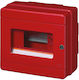 Ppoz Button Housing 1x8 200x180x100 Red IP65 EC64008