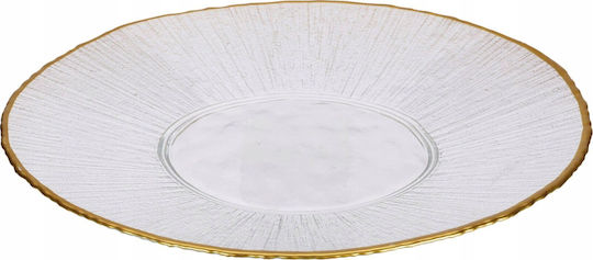 Home&Styling Collection Teller Untiefe Glas Gold mit Durchmesser 28cm