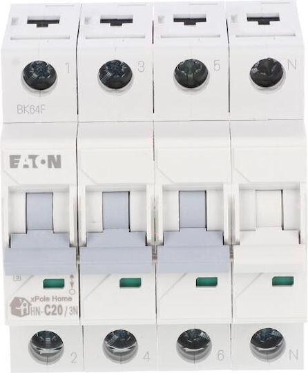 Power Switch 3p+n C 20a 6ka Ac Xpole Home Hn-c20/3n 194912