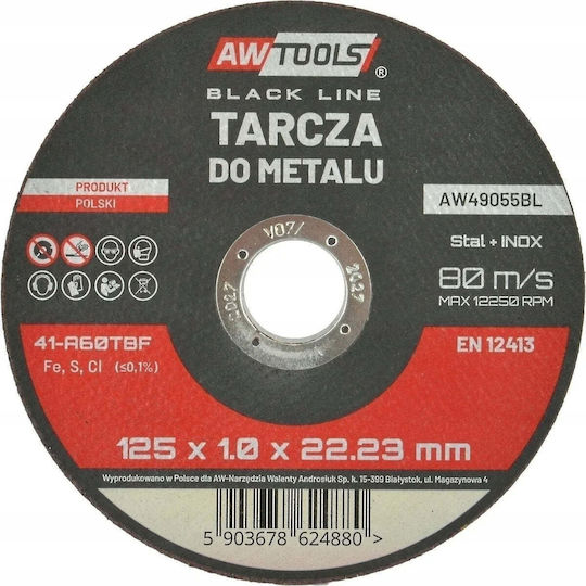 Aw Disc Metall 125*1,6mm Schwarze Linie