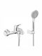 KFA Mixing Bathtub Shower Faucet Complete Set Silver