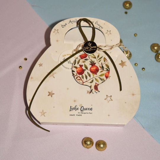 LiebeQueen Handmade Hanging Lucky Charm Pomegranate made of Wood 1pcs