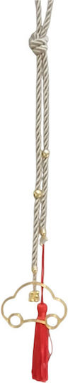 Kalliopi Silver Handgefertigt Hängend Glücksbringer Gold aus Holz 2026 7x10cm 1Stück Kalliopi Silver Handgefertigt Hängend Glücksbringer Gold aus Holz 2026 7x10cm 1Stück