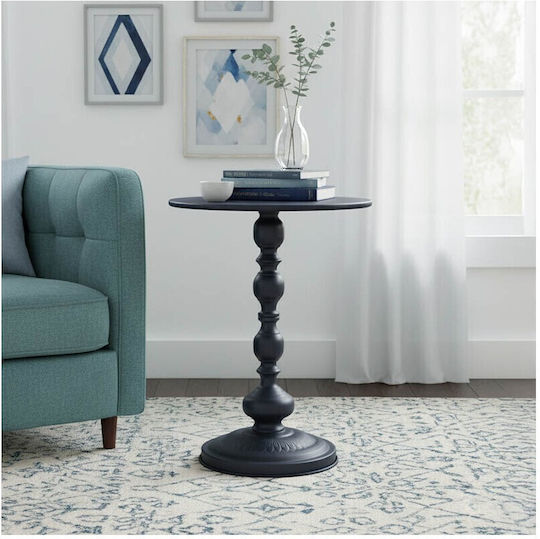 Rotund Măsuță auxiliară Anesor Metalica Black Shade L40xW40xH52cm.