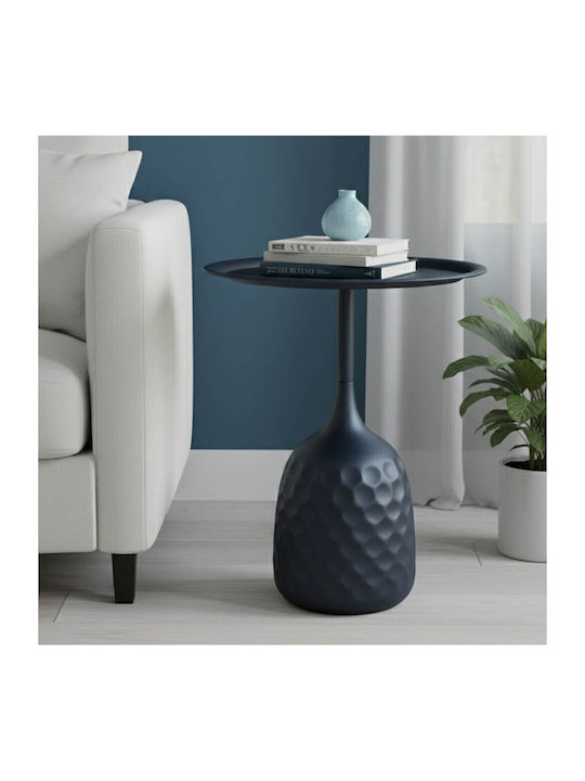 Round Side Table Waini Metal Black Shade L39xW39xH60cm.
