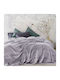 Nima Coperta Κουβέρτα Βελουτέ Υπέρδιπλη 240x260εκ. Smoky Lilac