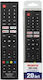 Universal Remote Control for Τηλεοράσεις , LG , Sony , Samsung , Philips , Panasonic , JVC , Beko , Thomson , Vestel , Grundig , Hitachi , Hisense and Haier 6931956800984
