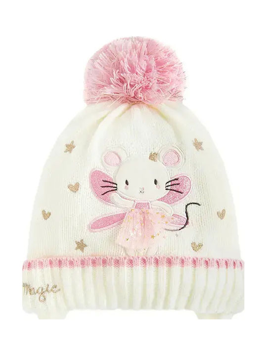 Kinder Mütze Gestrickt Weiß