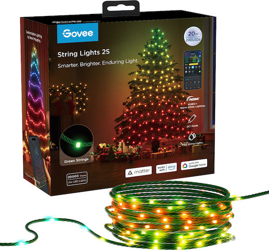 200 Λαμπάκια LED 20μ. RGB σε Σειρά