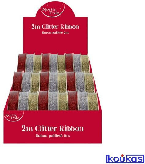 Claire Fontaine Christmas Ribbon Gold 1pc