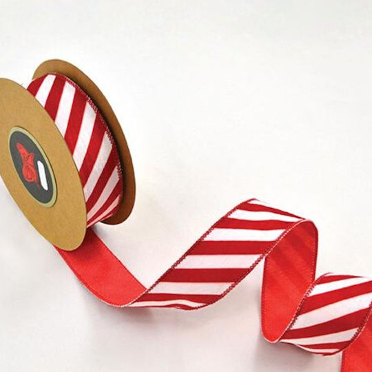 Velvet Ribbon Holland Velvet Red – White – 6.7cm X 9m 229.001.0332.32