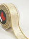 Ribbon Striped Glitter Ecru – Gold – 6.7cm X 9m 229.001.0335.23
